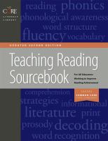 Teaching reading sourcebook /