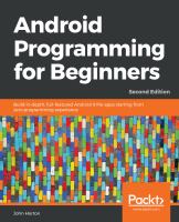 Android programming for beginners : build in-depth, full-featured Android 9 Pie apps starting from zero programming experience /