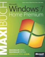 Microsoft Windows 7 home premium : das Maxibuch /