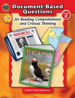 Document-based questions for reading comprehension and critical thinking.