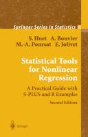 Statistical tools for nonlinear regression a practical guide with S-PLUS and R examples /