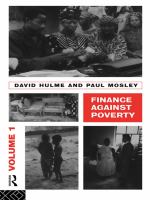Finance against poverty.