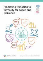 PROMOTING TRANSITION TO FORMALITY FOR PEACE AND RESILIENCE.