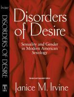 Disorders of Desire Sexuality and Gender in Modern American Sexology /
