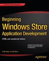 Beginning Windows Store application development - HTML and JavaScript edition /