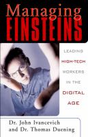 Managing Einsteins leading high-tech workers in the digital age /