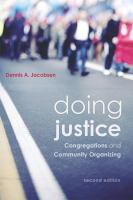Doing Justice Congregations and Community Organizing /