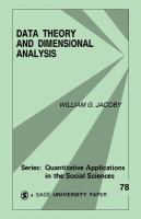 Data theory and dimensional analysis /