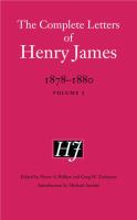 The Complete Letters of Henry James, 1878-1880 /