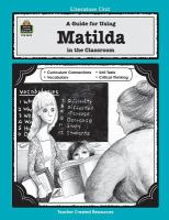 A literature unit for Matilda by Roald Dahl /