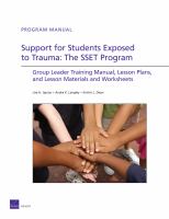 Support for students exposed to trauma : the SSET program /