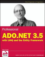Professional ADO.NET 3.5 with LINQ and the Entity Framework /