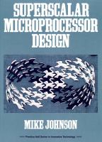 Superscalar microprocessor design /