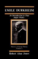 Emile Durkheim : an introduction to four major works /