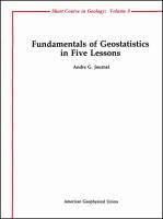 Fundamentals of geostatistics in five lessons /