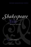 Shakespeare and text /