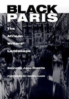 Black Paris : the African writers' landscape /