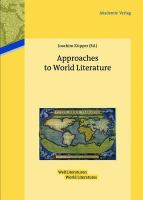 Approaches to World Literature.