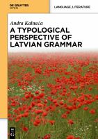 A typological perspective on Latvian grammar /