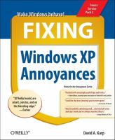 Fixing Windows XP annoyances /