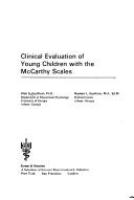 Clinical evaluation of young children with the McCarthy scales /