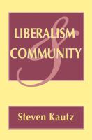 Liberalism and Community /