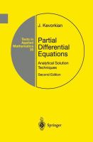 Partial differential equations : analytical solution techniques /