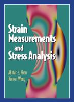 Strain measurements and stress analysis /