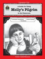 A literature unit for Molly's pilgrim, by Barbara Cohen /