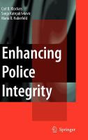 Enhancing police integrity /