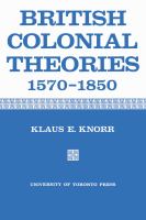 British colonial theories, 1570-1850