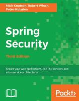 Spring Security : secure your web applications, RESTful services, and microservice architectures /