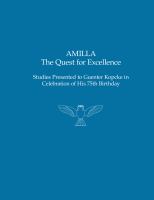 Amilla : the quest for excellence : studies presented to Guenter Kopcke in celebration of his 75th birthday /