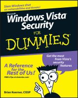 Windows Vista security for dummies /