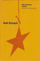 Karl Korsch : revolutionary theory /