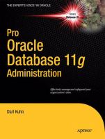 Pro Oracle database 11g administration /