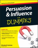 Persuasion & influence for dummies /