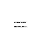 Holocaust testimonies : the ruins of memory /
