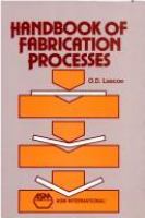 Handbook of fabrication processes /