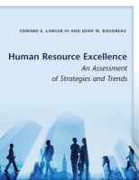 Human resource excellence : an assessment of strategies and trends /