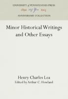 Minor Historical Writings and Other Essays /