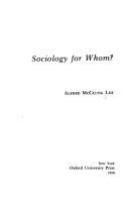 Sociology for whom? /