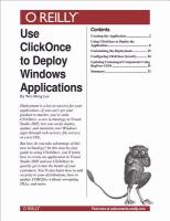 Use ClickOnce to deploy Windows applications /