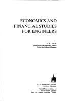 Economics and financial studies for engineers /