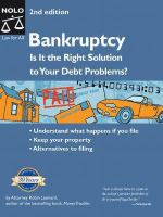 Bankruptcy is it the right solution to your debt problems? /