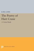 The poetry of Hart Crane : a critical study /
