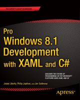 Pro Windows 8.1 development with XAML and C# /