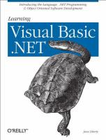 Learning Visual Basic .NET /