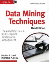 Data mining techniques : for marketing, sales, and customer relationship management /