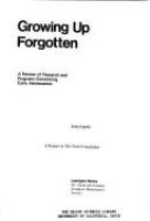 Growing up forgotten : a review of research and programs concerning early adolescence : a report to the Ford Foundation /